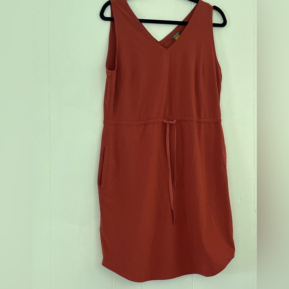 Eddie Bauer Travelers Departure Easy Tank Dress Size Medium Terracotta Orange